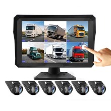 10.1 inch 6 channel vehicle monitor system support 2.5D touch/H.265 compression standard function