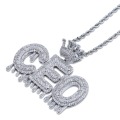 Custom Name Bubble Letters Chain Pendants Necklaces Men's Charms Iced Out CZ Hip Hop Jewelry Gifts With Gold Silver Tennis Chain