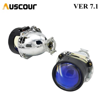 VER 7.1 Blue Coating Bi Xenon Hid Projector Lens LHD Retrofit Modify Diy Headlamp H1 H4 H7 Car Motorcycle Assembly Kit