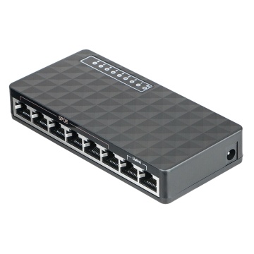 10/100 Mbps 8 Ports Poe Ethernet Lan Desktop Network Switch Hub Adapter(Eu Plug)