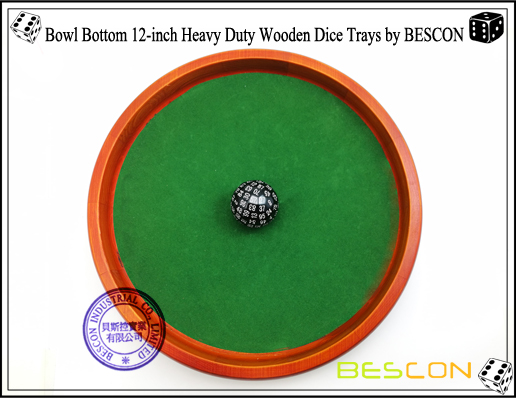 Bowl Bottom 12-inch Heavy Duty Wooden Dice Trays by BESCON-3