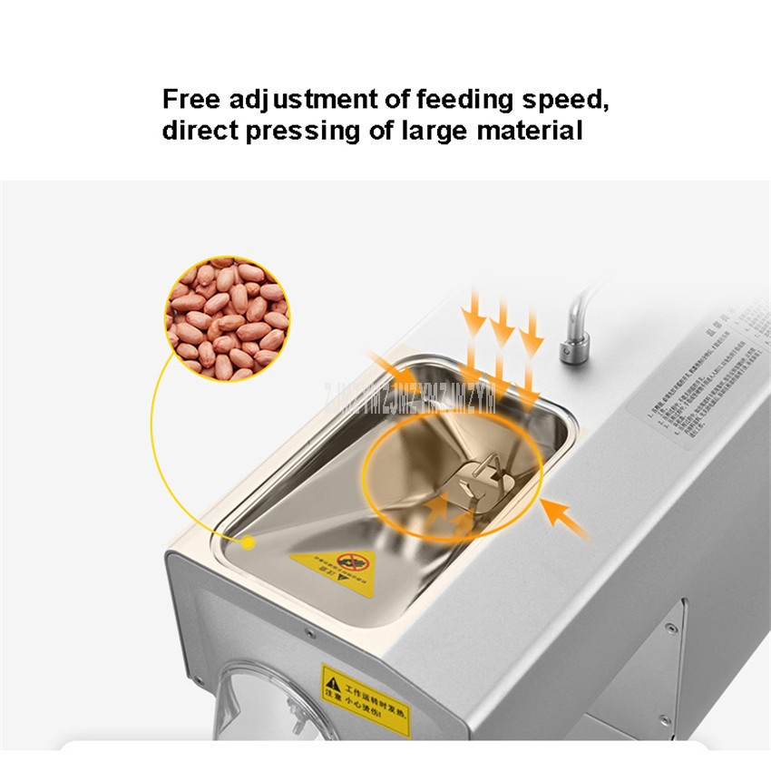 220V 700W Household Home Use Mini Electric Automatic Oil Presser Stainless Steel Peanut/Rapeseed/Sesame Oil Press Machine