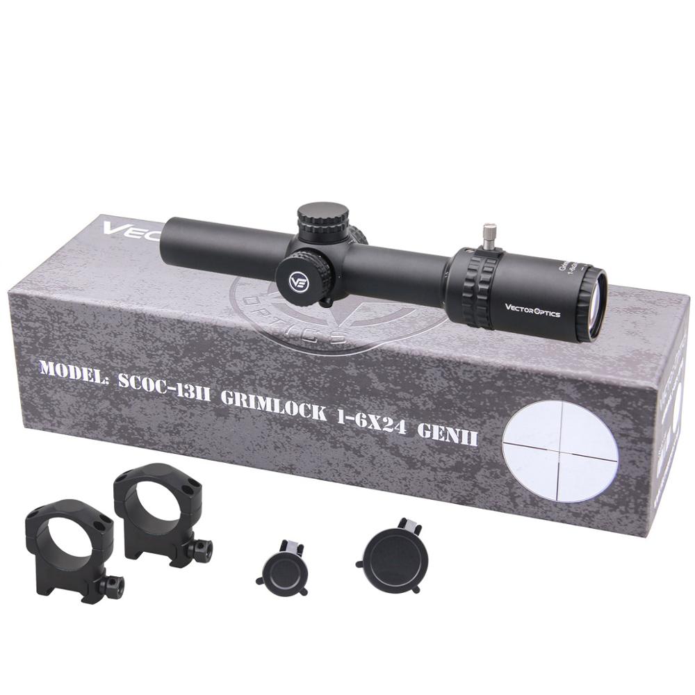 Vector Optics Gen2 Grimlock 1-6x24 BDC (MOA) Ballistic Reticle Rifle Scope Center Dot Illuminated CQB Riflescope .223 AR15 .308