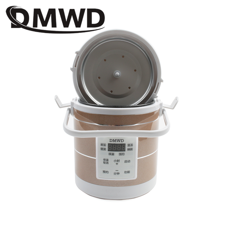 DMWD 12V 24V Mini Rice Cooker Car Truck Soup Porridge Cooking Machine Food Steamer Electric Heating Lunch Box Meal Heater Warmer