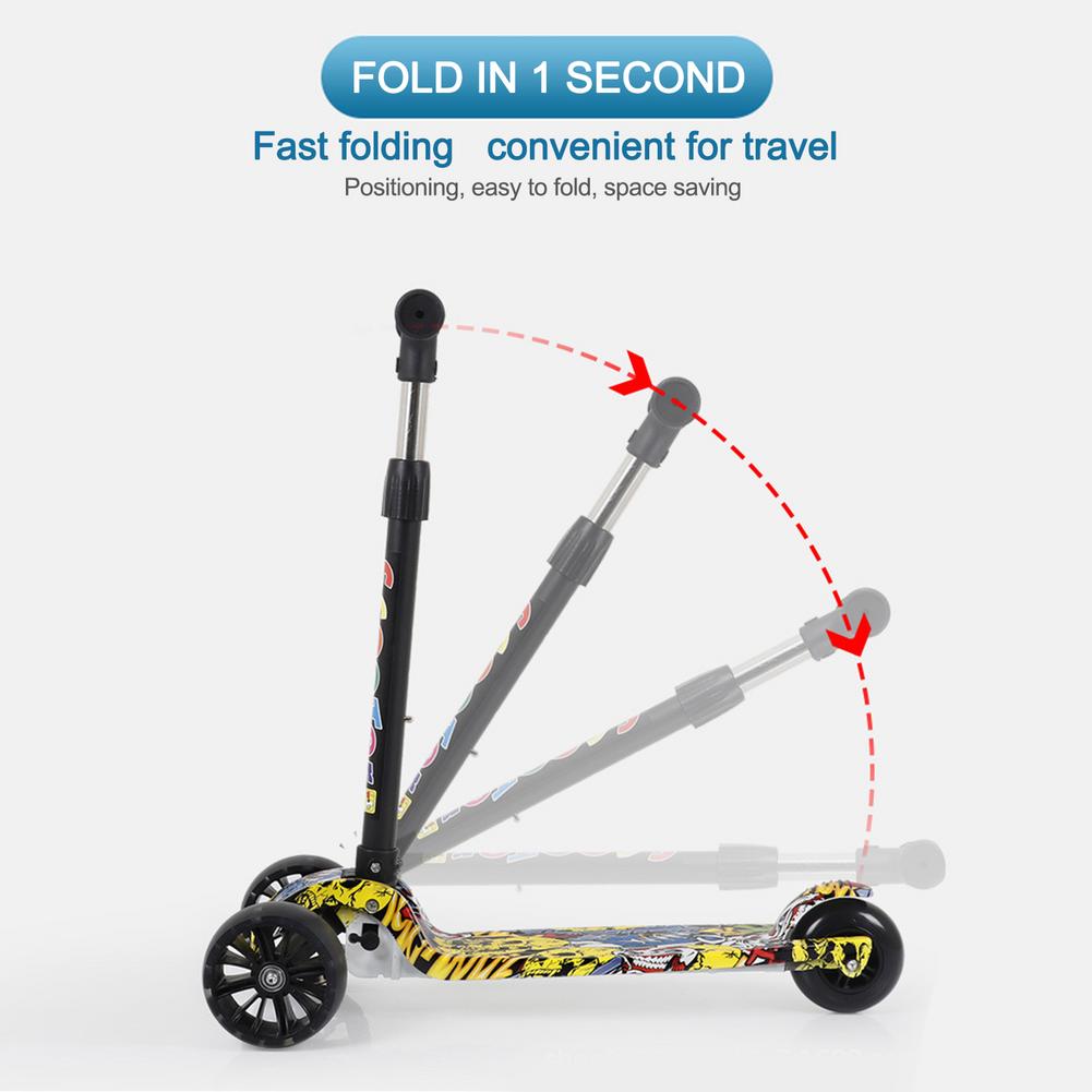 Folding Scooters With 3 Light Up Wheel Portable Scooter For Kids