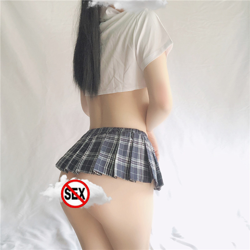 Japanese Style Women Sexy Schoolgirl Cosplay Cheerleader Plaid Nightclub Party Super Mini Pleated Cute Ladies Short Mini Skirts