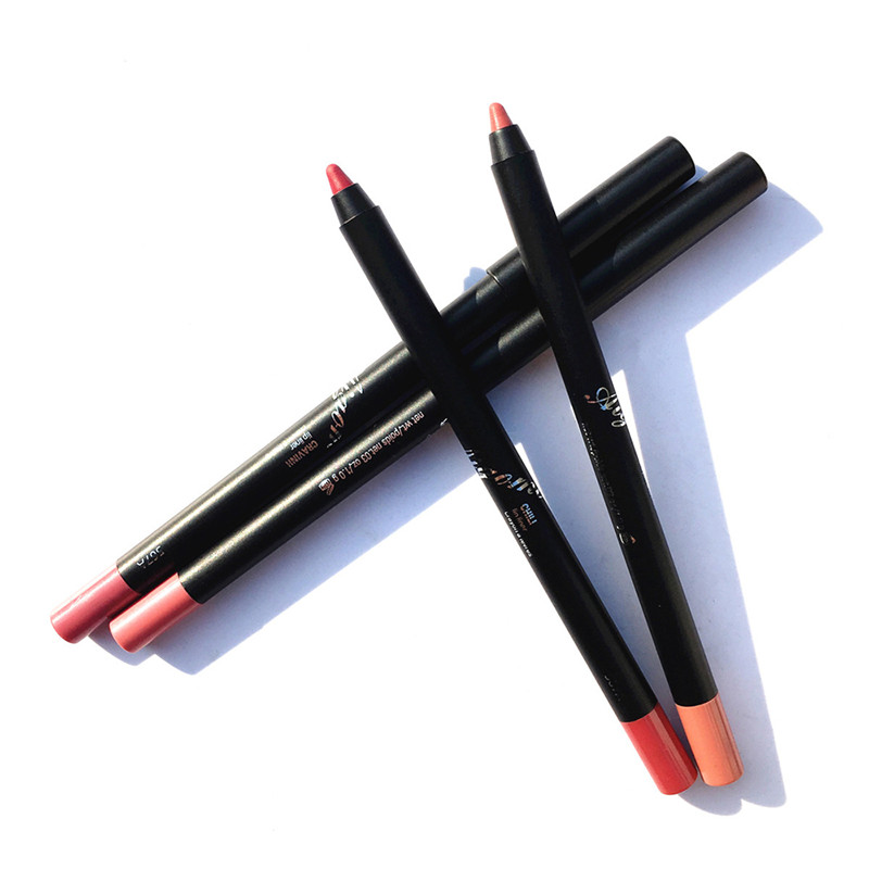 8 Colors Lipstick Pen Semi Matte Moisturizing Lip Liner Lipstick Pen Waterproof Long Lasting Velvet Semi Cosmetics Makeup Tool