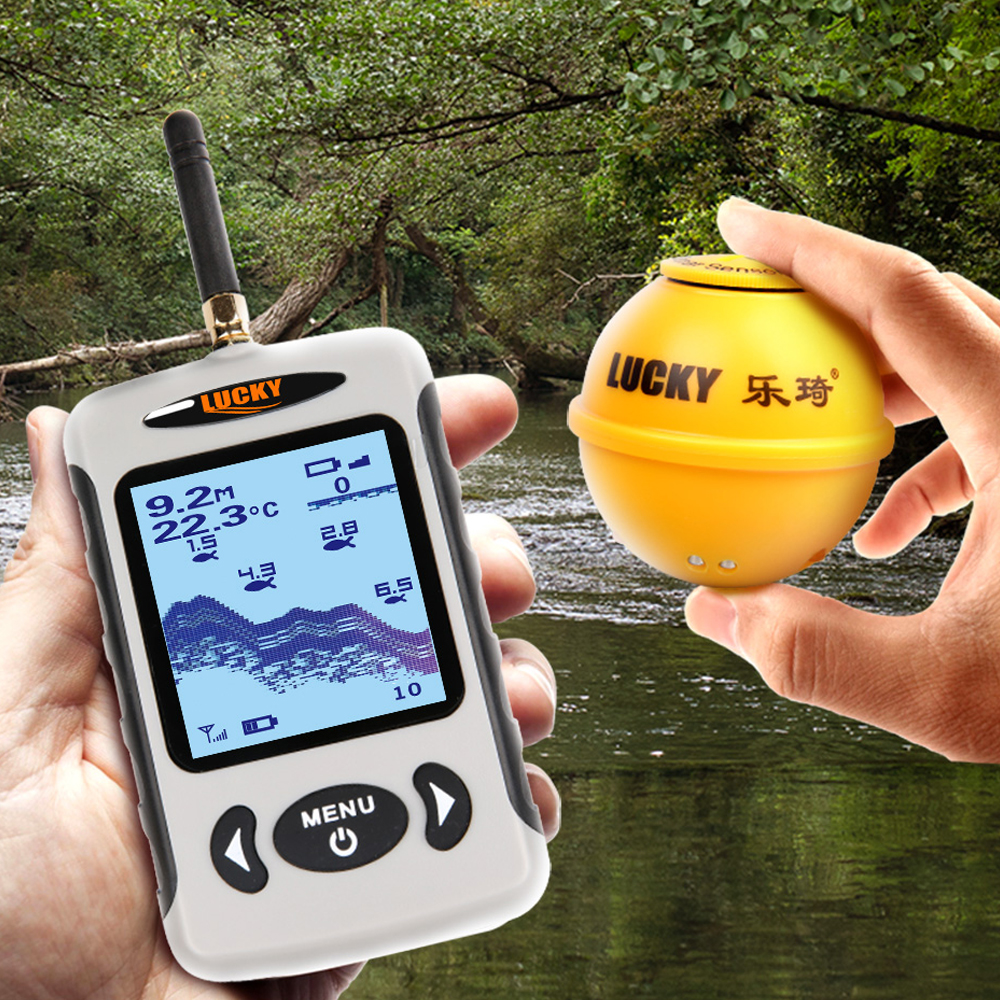 Lucky FFW718& FFW718LA Wireless Portable Fish Finder 45M/145FT Sonar Depth Sounder Alarm Ocean River Lake