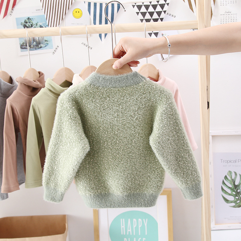 LZH Childrens Clothes Boy Sweater 2020 Autumn Winter New Fashion Round Neck Long Sleeve Pullover Tops Solid Color Warm Sweater