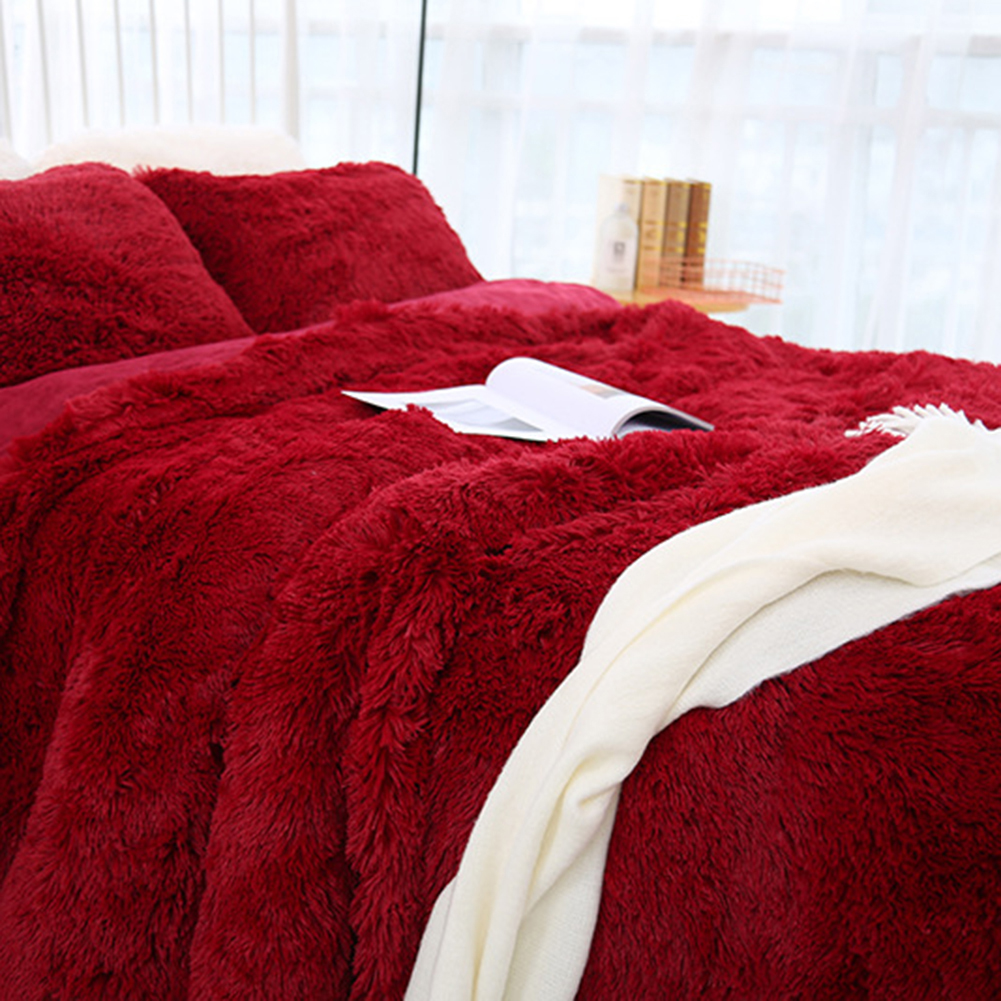 Soft Warm Fleece Flannel Blankets For Beds Faux Fur Mink Throw Solid Color Sofa Cover Bedspread Winter Blankets