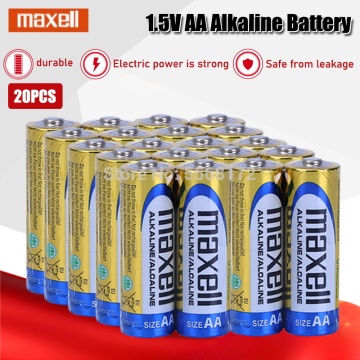 20pcs Original For maxell LR6 1.5V AA Alkaline Battery For Electric toothbrush Toy Flashlight Mouse clock Dry Primary Battery