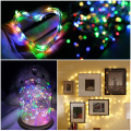 Copper Wire LED String Lights Battery Operated Garland Light Holiday Lighting for Wedding Party Christmas Tree Decoration 5M 10M