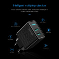 Elough Dual Usb Charger Block 5V 2.4A EU Plug Fast Charging for Iphone Samsung Xiaomi Huawei Mobile Phone Wall Charger Adapter