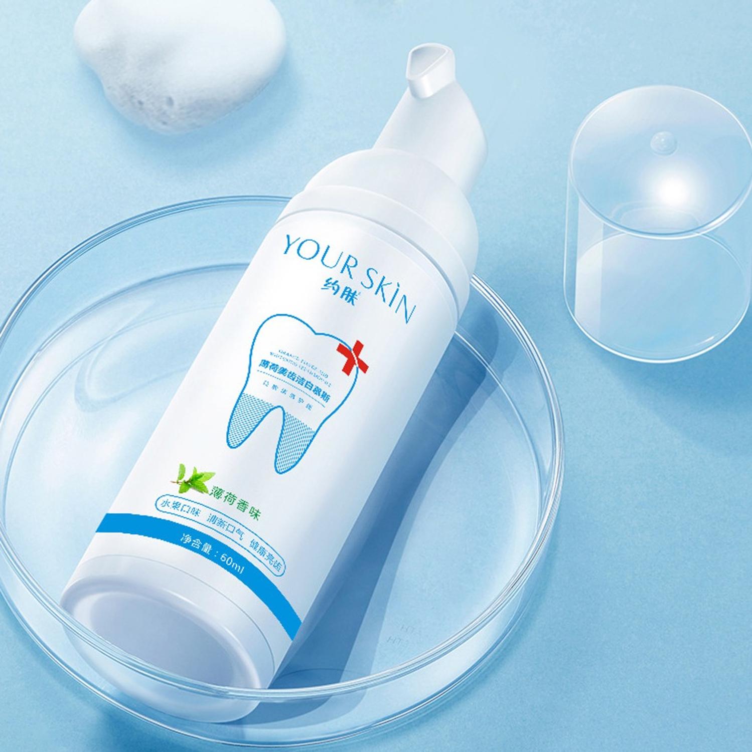 60ML Tooth Whitening Cleaning Toothpaste Foam for Natural Mouthwash Teeth Oral Hygiene Teeth Toothpaste Dental Care