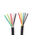 15 AWG 1.5MM2 RVV 2/3/4/5/6/7/8/10/12/14/16/18 Cores Pins Copper Wire Conductor Electric RVV Cable Black