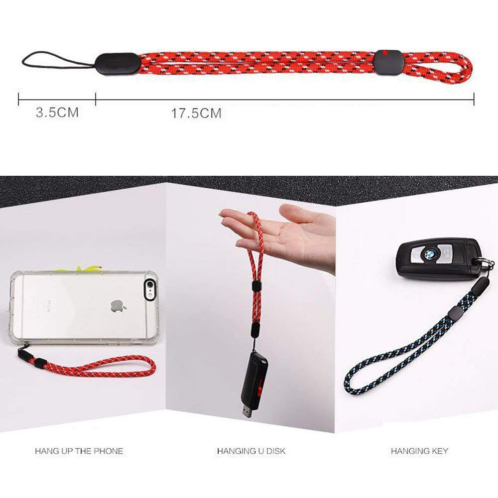 Ascromy Adjustable Cellphone Strap Nylon Wrist Lanyard For Phone Case Camera USB Flash Drives Keys Keychain ID Tag Accessories