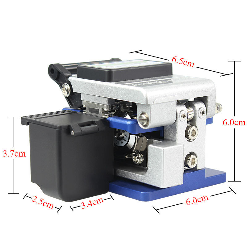 FC-6S Fiber Optic Cleaver Optical Fiber Cleaver For FTTX FTTH Cutting Cleaver with Fiber Scrap Collector and Blue Guide FC-6S