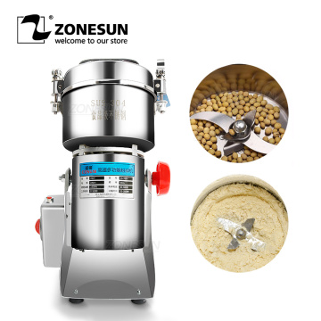 ZONESUN 800g Chinese medicine grinder stainless steel household electric flour mill powder machine, small food grinder