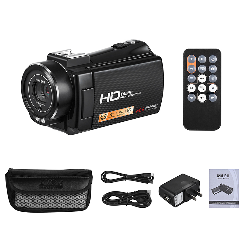 Ordro HDV-V7 Plus Full HD 1080P Digital Camera 3.0' Screen IR Night Vision Professional Camcorder Remote Control Video Cameras