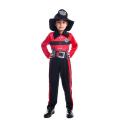 Brave Fireman Cosplay Boys Halloween costume for Kids Firefighter Uniform Children Carnival Party Game Outfit Hat