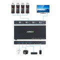 AIMOS 18Gbps 4K 60Hz Ultra HD Metal Case 4 Input 1 Output KVM Switch HDMI 2.0 Sn Switcher Shared Keyboard and Mouse