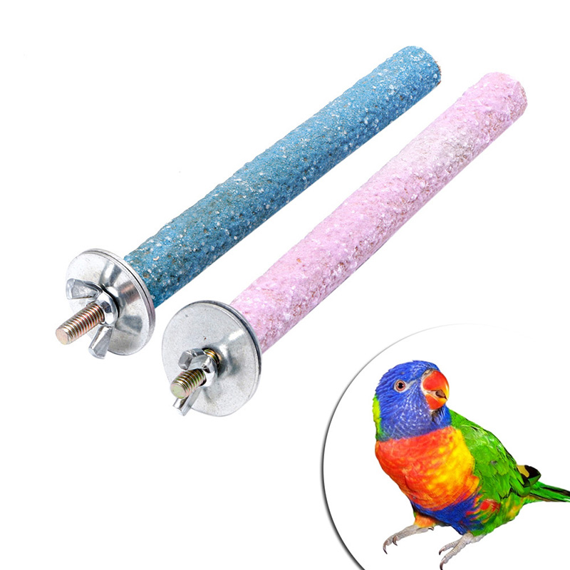 Colorful Pet Bird Chew Paw Grinding Toys Parrot Harness Cage Budgie Clean Tool Random color
