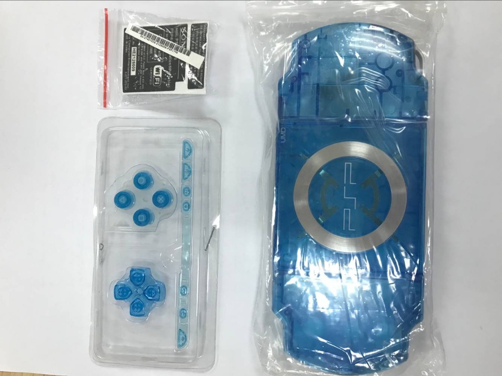 Clear Crystal Color Full set Housing Shell Cover Case Replacement for PSP2000 PSP 2000 Game Console with Buttons Set