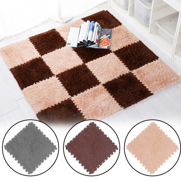 Velveteen Mats Children Carpet EVA Foam Interlock Floor Tiles Waterproof Rug for Kids Pad Free Stitching Tapete 30X30cm