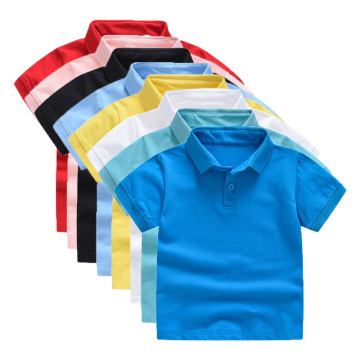 2020 New Children's Shirt Clothing Summer Cotton Short Sleeved Shirt Baby Boys Girls Polo Shirt Kids Polo Clothes Out Dropship