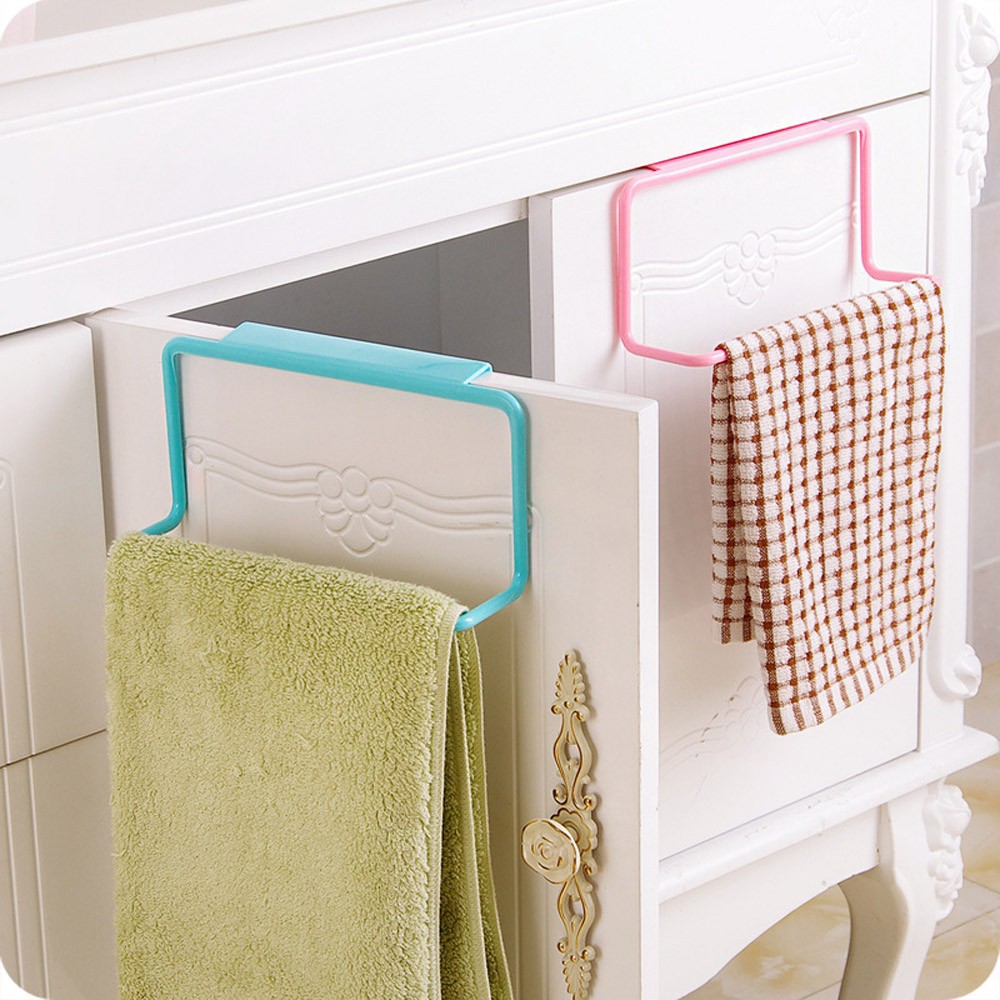 Kitchen Towel 1 PC Rack Hanging Holder Cupboard Cabinet Door Back Hanger Towel Sponge Holder Storage Rack for Bathroom