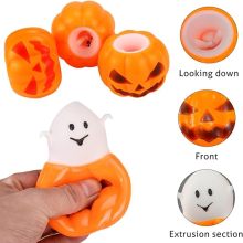 3pcs Halloween Pumpkin Squeeze Toys Ghost Stress Balls