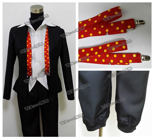 full set Juzo Suzuya Rei uniform Tokyo Ghoul Cosplay costume for halloween (coat+shirts+pants+braces+leg guard)