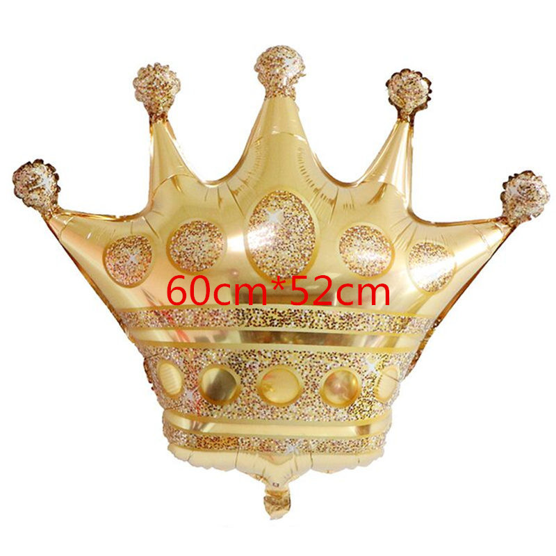 One Large 39 Inch Princess Rose Gold Crown Baby Shower Birthday Party Decoration Aluminum Film Balloon