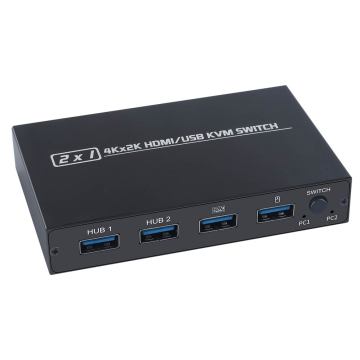 HDMI KVM Switch 2 Port 4K USB Switch KVM VGA Switcher Splitter Box for Sharing Printer Keyboard Mouse KVM Switch HDMI VGA