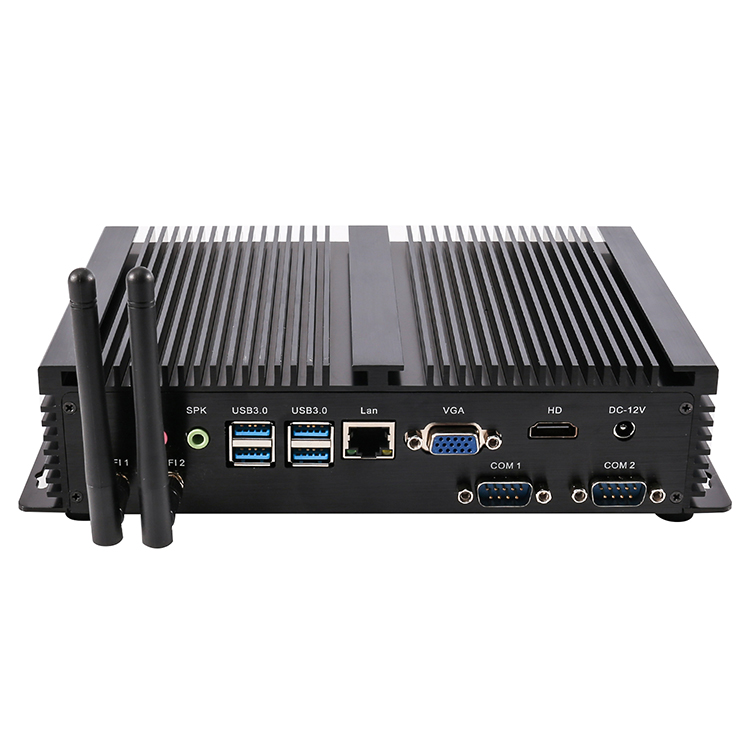 Topton Fanless Industrial Mini PC i7-8565U i5-8250U 7*24 Working 2*RS232 HDMI VGA 1*Lan 7*USB