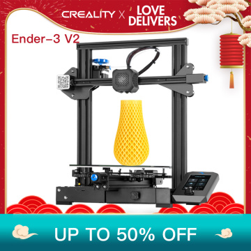 CREALITY 3D Printer Ender-3 V2 Printer Upgraded Vision With 32 Bits Silent Mainboard New UI Display Screen Resume Printing