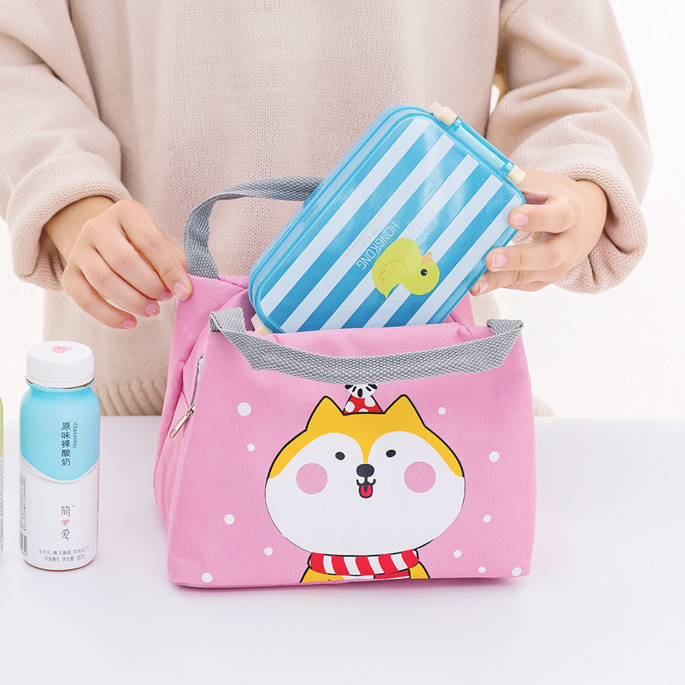 Baby Food Insulation Bag Portable Waterproof Thermal Oxford Lunch Bags Convenient Leisure Cute Cartoon Picnic Tote Baby Storage
