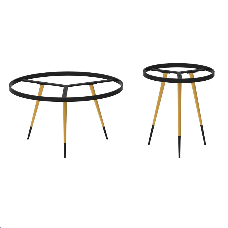 HQ IF02 Heavy Duty Round Furniture Frame Rack Restaurant Desk Feet Stand Dining Table Iron Legs Base for Marble Wood Table