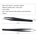 2pcs Anti-static Precision Tweezers Set Pinzas Pincet Stainless Steel ESD Tweezer Electronics Repair Tools