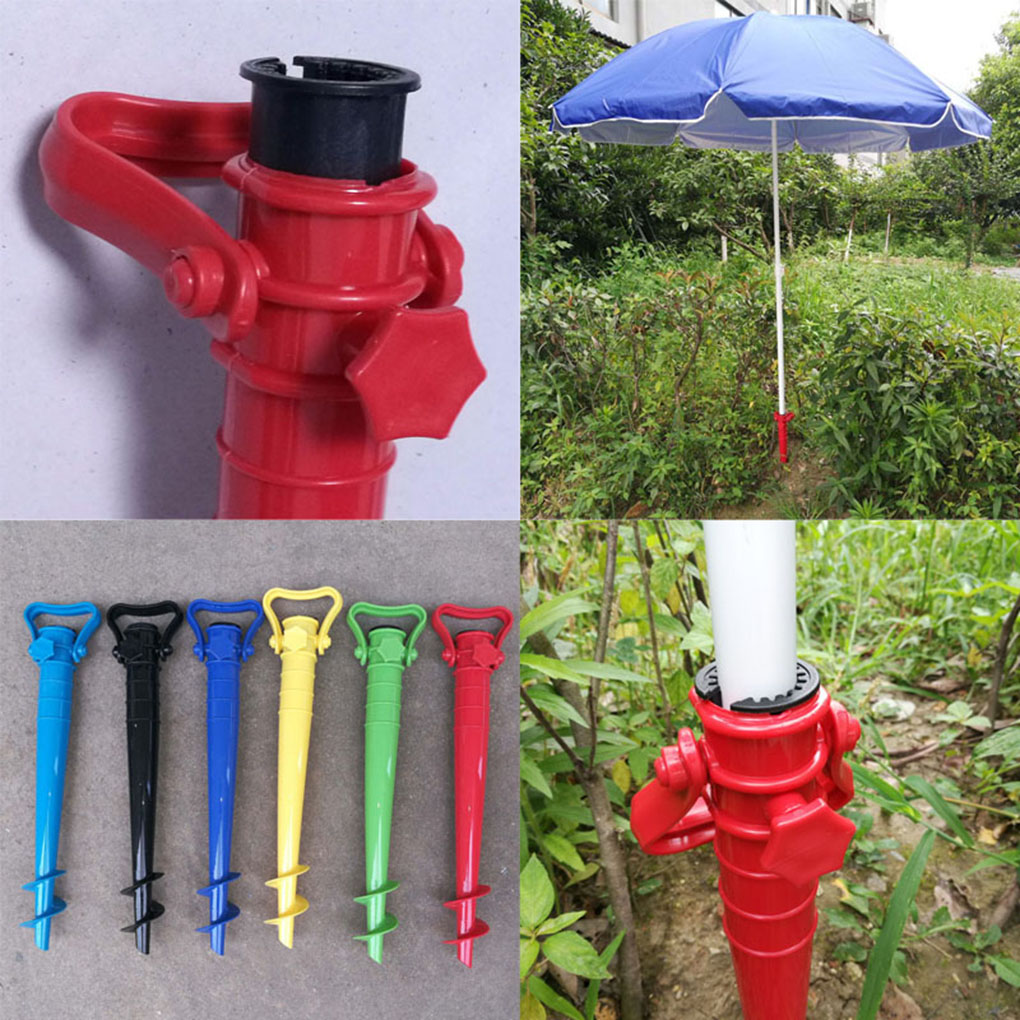 New Pure Color Sun Beach Fishing Unbrella Stand Rain Gear Garden Patio Parasol Ground Spike Umbrella Stretch Stand Holder 2019