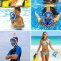 Scuba Diving Mask Full Face Snorkeling Mask Underwater Anti Fog Snorkeling Diving Mask For Swimming Spearfishing Dive Men