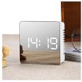 Digital LED Alarm Clock Multifunctional Noiseless LED Mirror Clock Display Electronic Desk Table Clocks