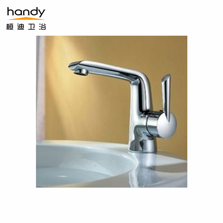 New design "7"-shaped round single-handle basin mixer taps