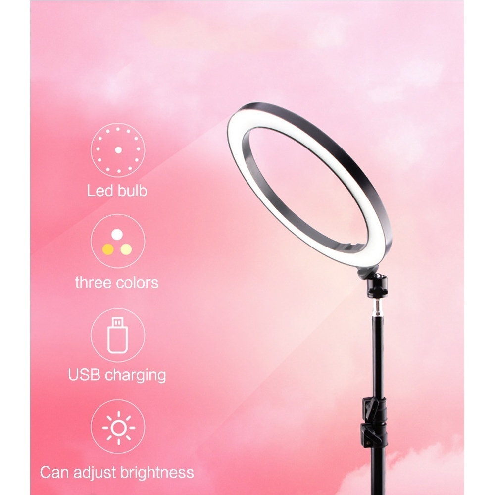 6.3''/10.2'' Camera Studio Ring Light With Stand Video LED Beauty Ring Light Photography Dimmable Ring Lamp+Tripod for Selfie