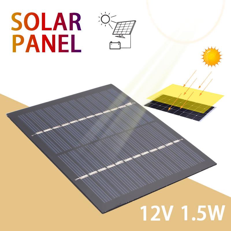 PET Solar Panel 1.5W Powered Mini Phone Charger Solar Charging Equipment Reusable 12V 115*85mm Module Home Improvement