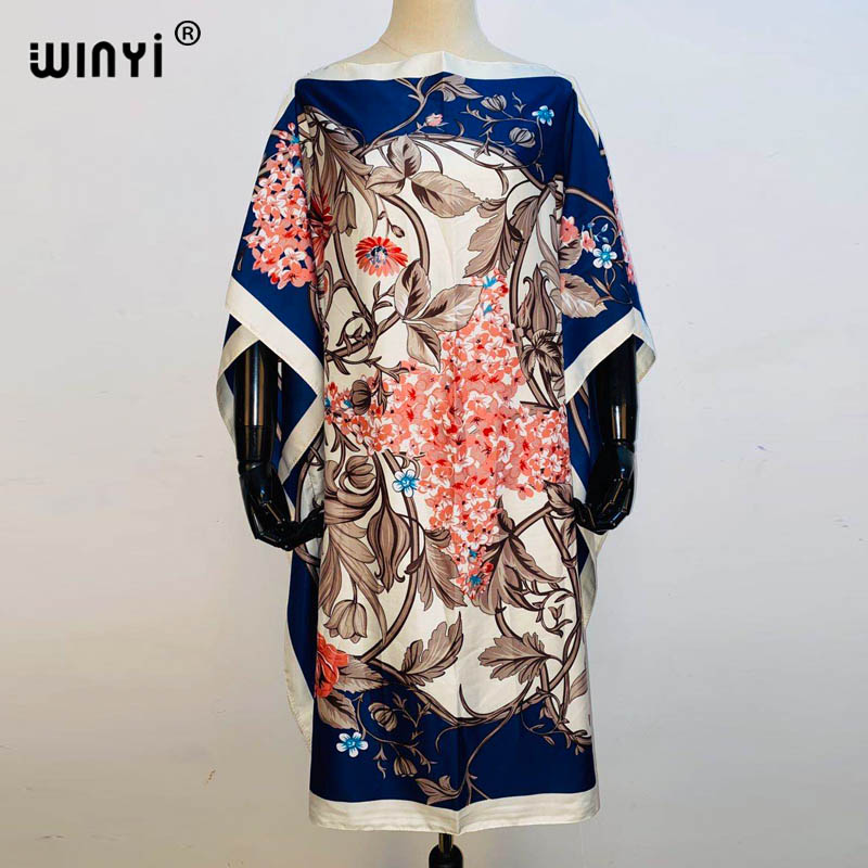 2020 New Arrivals Holiday Dashiki Flowers Pattern Print Dress Short Sleeve Casual African Loose sexy Beach Dresses For Women