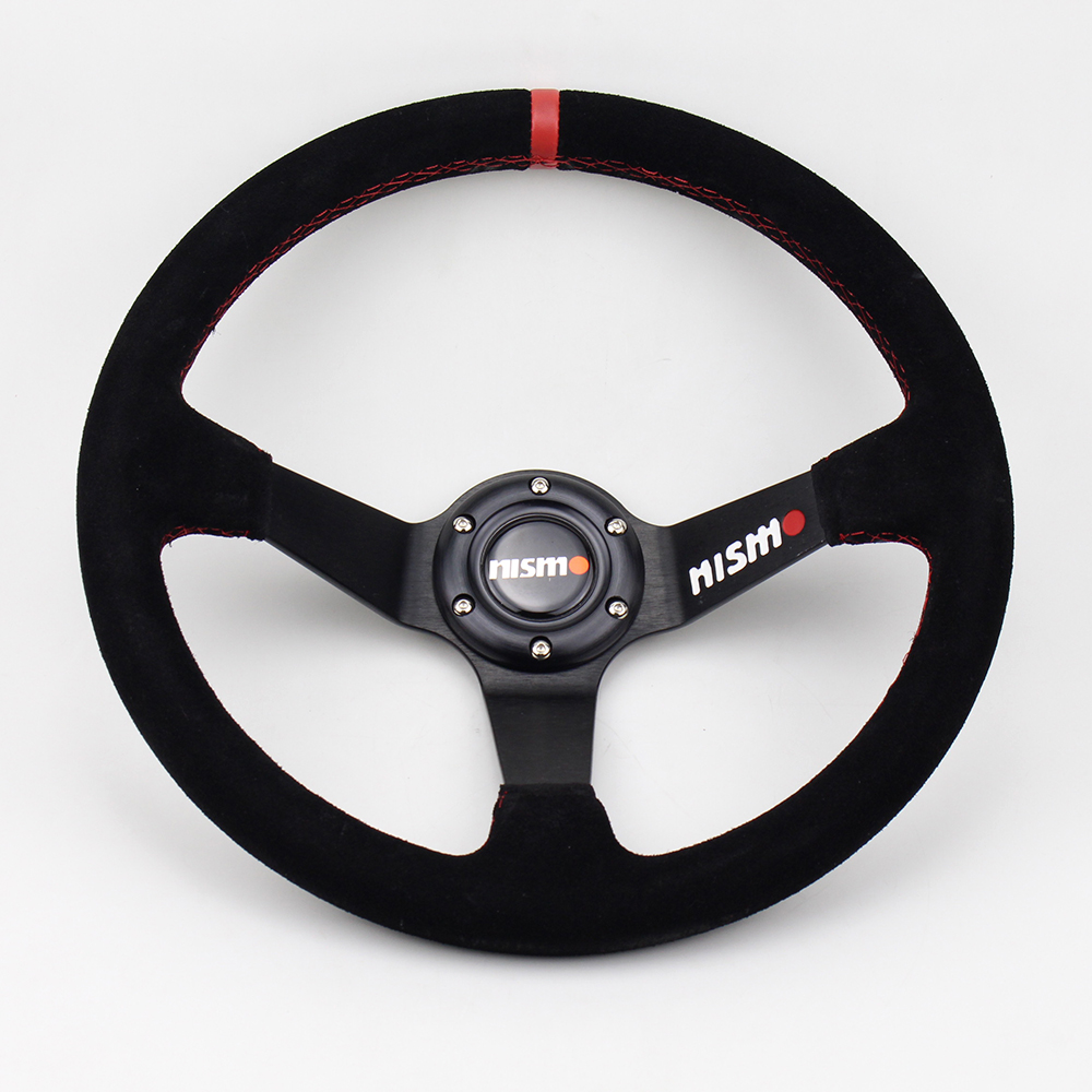Deep Racing Steering Wheel 14inch 350mm Universal Car Rally Drift Suede Sport Steering Wheel
