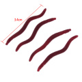 50Pcs/lot Soft Lure Fishing Simulation Earthworm red Worms Artificial Fishing Lure Tackle Lifelike Fishy Smell Lures
