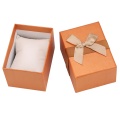 Unique Orange Bowknot Watch Box Chic Storage Case Cardboard Present Gift Box Rectangle High-Grade Watch Packing Box Jewelry Box