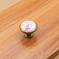 KK&FING 1PCS Vintage Flower Painted Ceramic Knobs Cupboard Door Drawer Kitchen Handles Cabinet Pulls Furniture Hardware